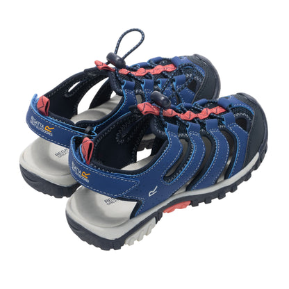 Aviator Blue-Peach Pink - Back - Regatta Childrens-Kids Westshore IV Sandals