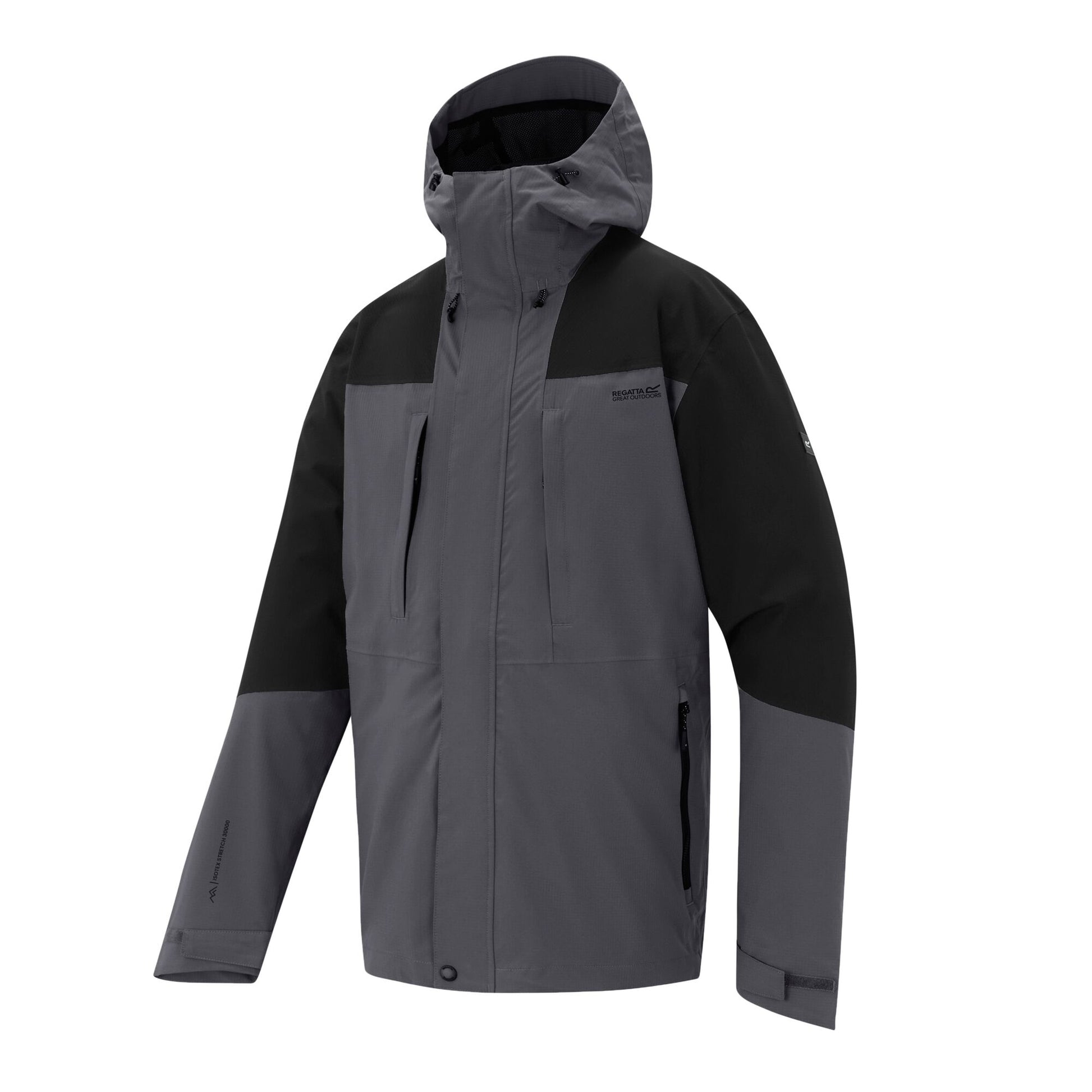 Storm Grey-Black - Side - Regatta Mens Freesdale Waterproof Jacket