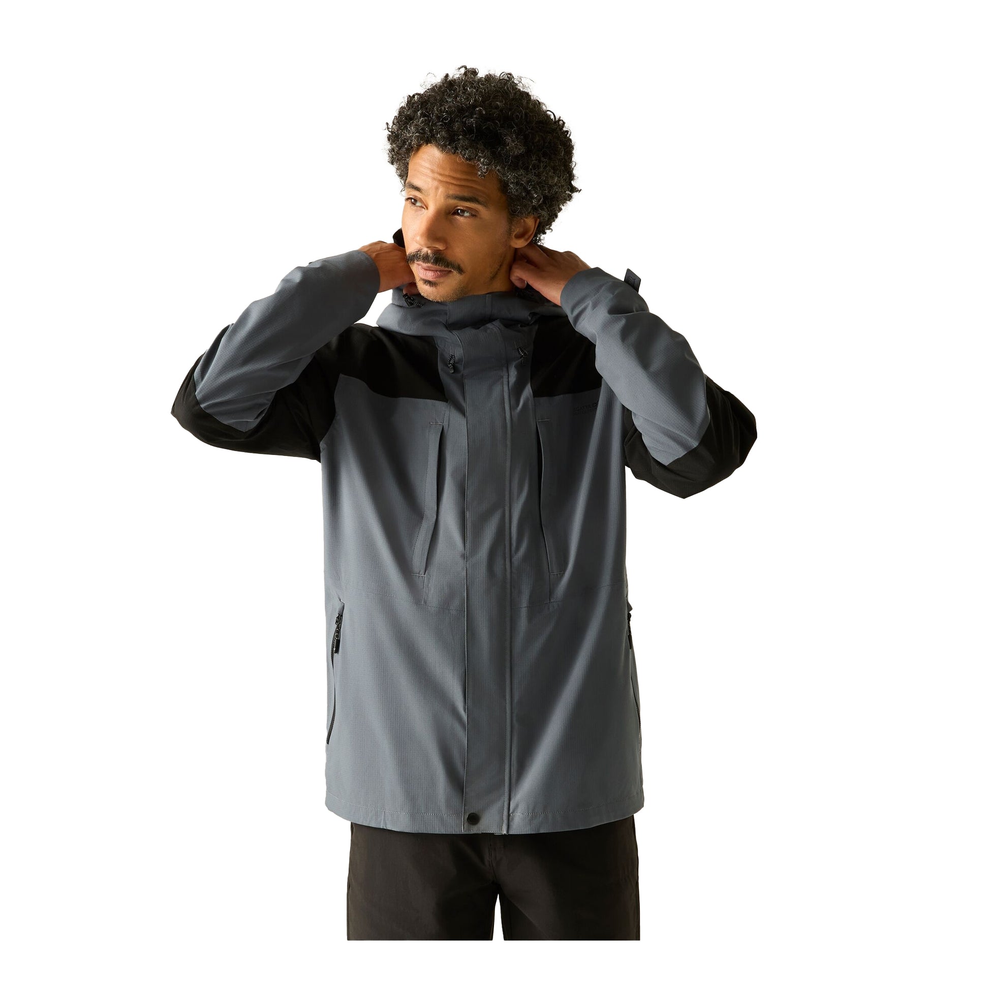 Storm Grey-Black - Lifestyle - Regatta Mens Freesdale Waterproof Jacket