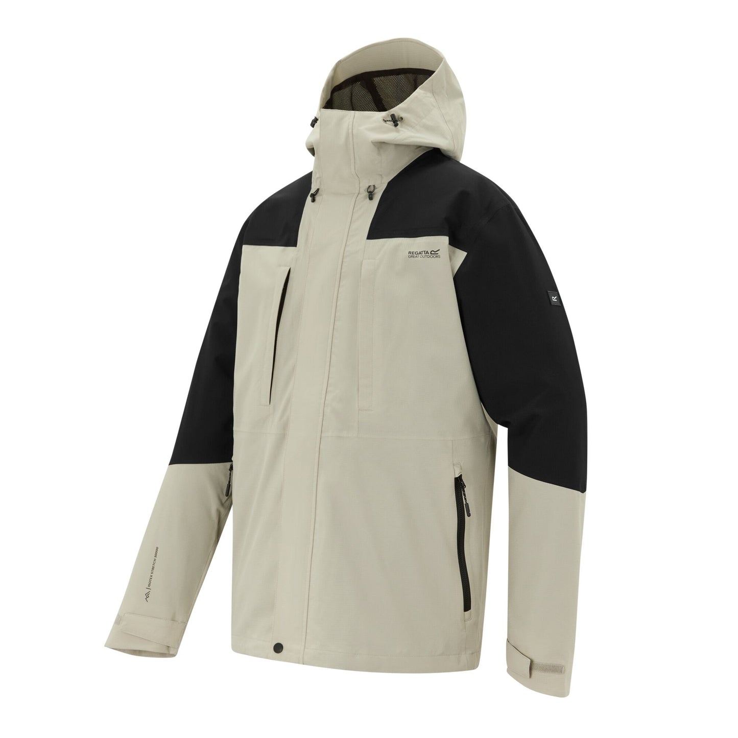 Abbeystone-Black - Side - Regatta Mens Freesdale Waterproof Jacket