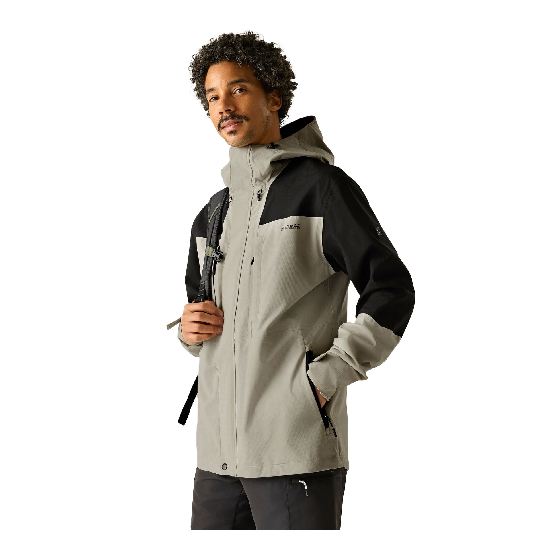 Abbeystone-Black - Lifestyle - Regatta Mens Freesdale Waterproof Jacket