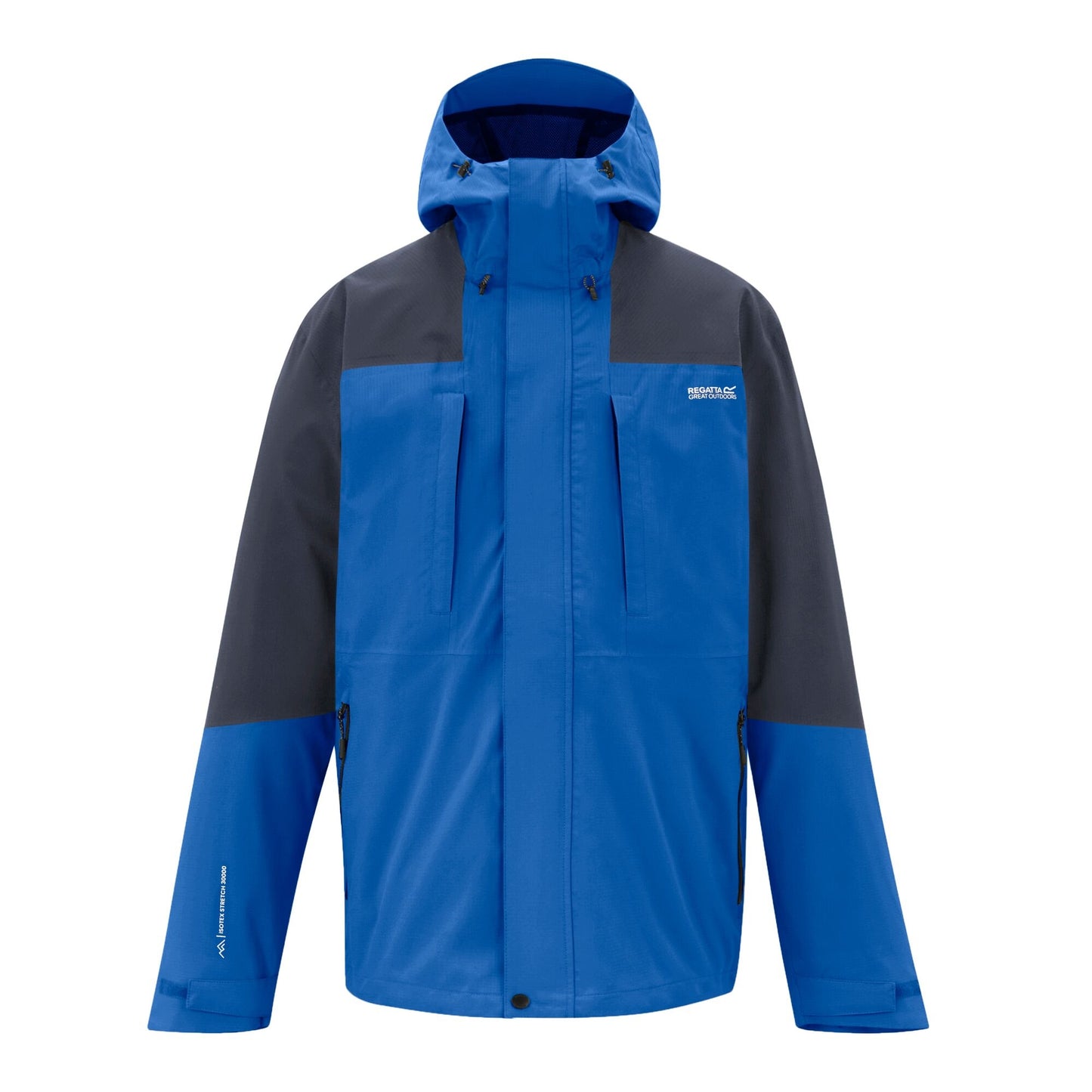 Olympian Blue-Night Sky - Front - Regatta Mens Freesdale Waterproof Jacket
