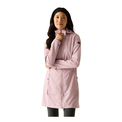 Powder Lilac - Lifestyle - Regatta Womens-Ladies Carisbrooke Softshell Waterproof Jacket