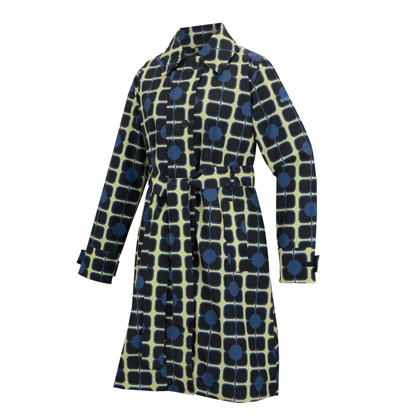 Navy - Side - Regatta Womens-Ladies Orla Kiely Waterproof Trench Coat