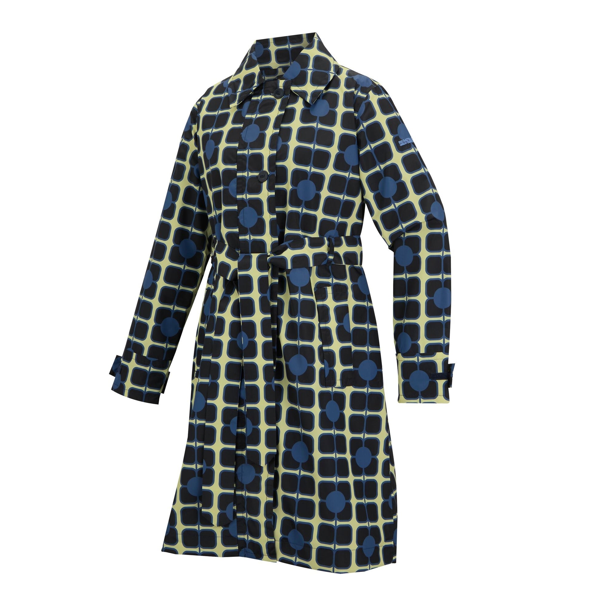 Navy - Side - Regatta Womens-Ladies Orla Kiely Waterproof Trench Coat