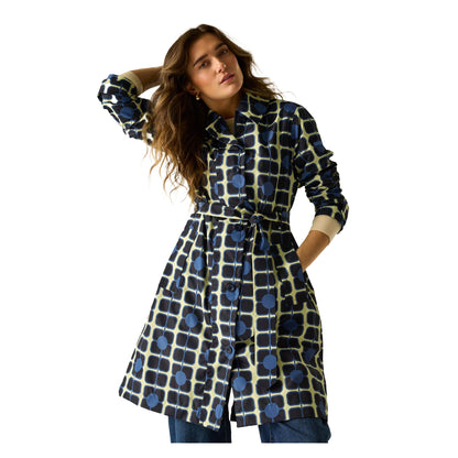 Navy - Pack Shot - Regatta Womens-Ladies Orla Kiely Waterproof Trench Coat