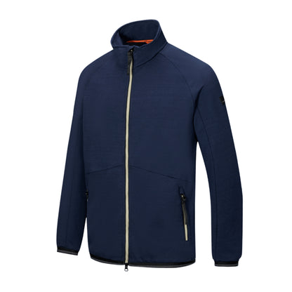 Navy - Side - Regatta Mens Malton Full Zip Fleece Jacket