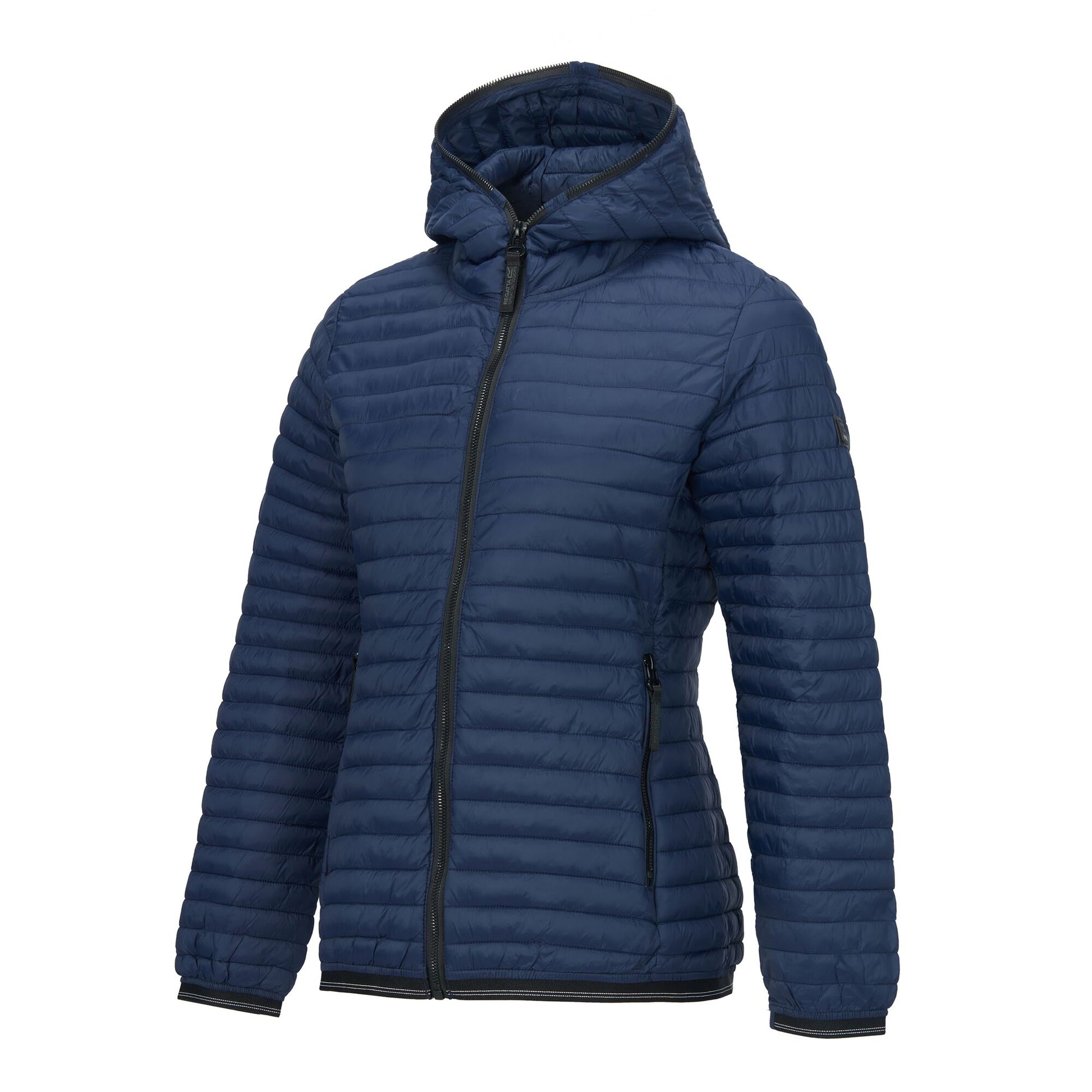 Navy - Side - Regatta Womens-Ladies Rigain Quilted Jacket