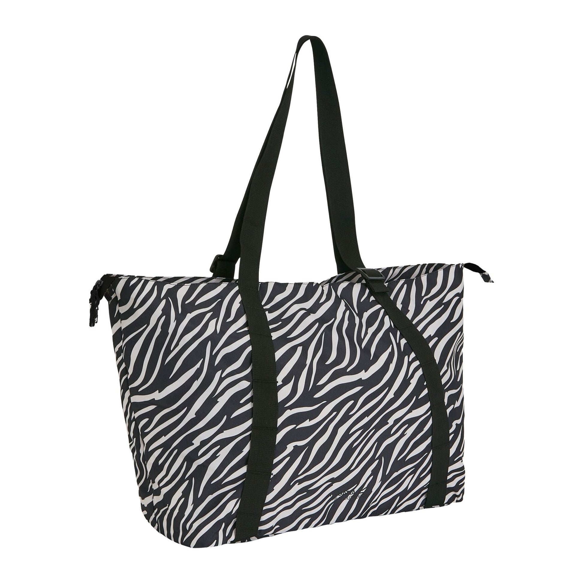 Black-White - Front - Regatta Boulder Zebra Print Tote Bag