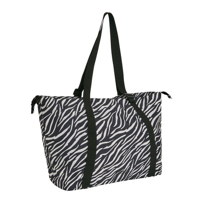 Black-White - Front - Regatta Boulder Zebra Print Tote Bag