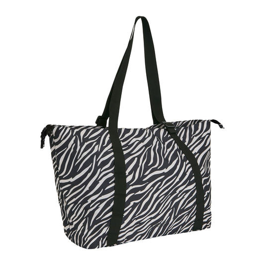 Black-White - Front - Regatta Boulder Zebra Print Tote Bag