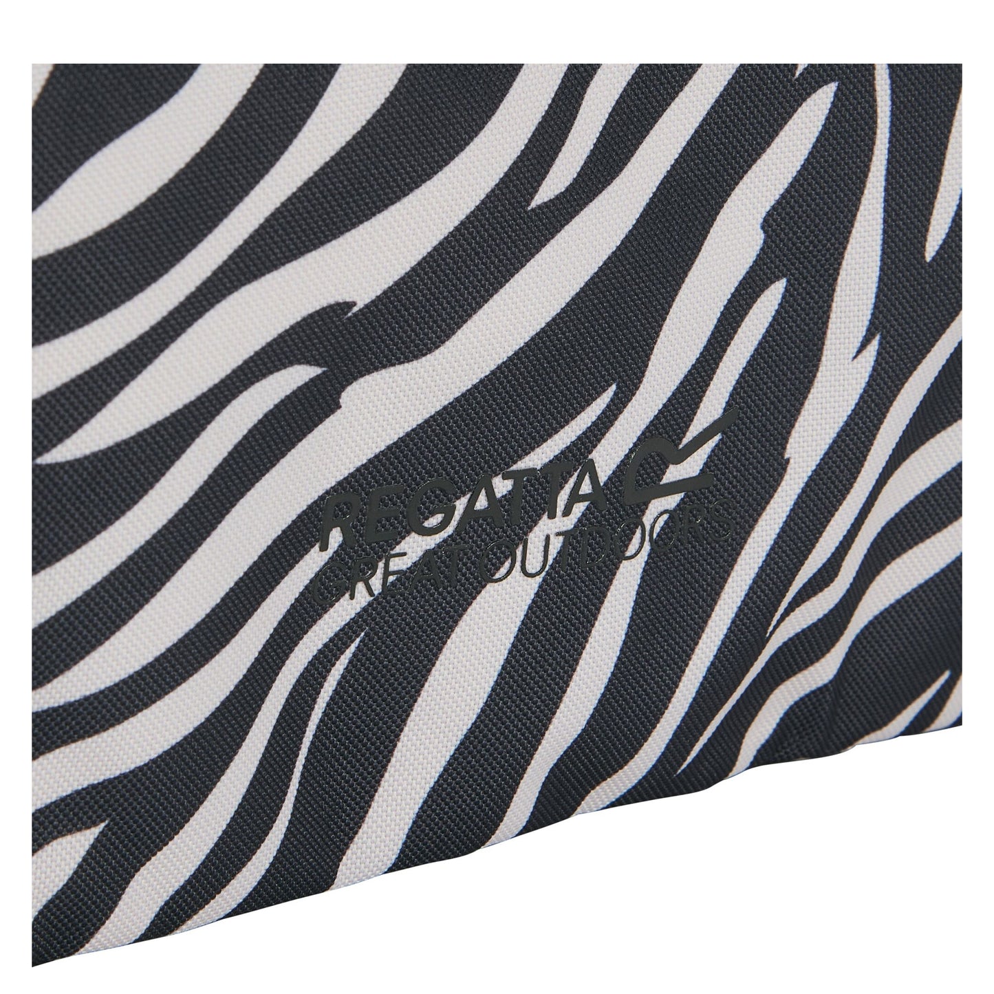 Black-White - Back - Regatta Boulder Zebra Print Tote Bag