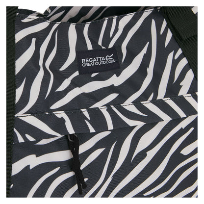 Black-White - Side - Regatta Boulder Zebra Print Tote Bag