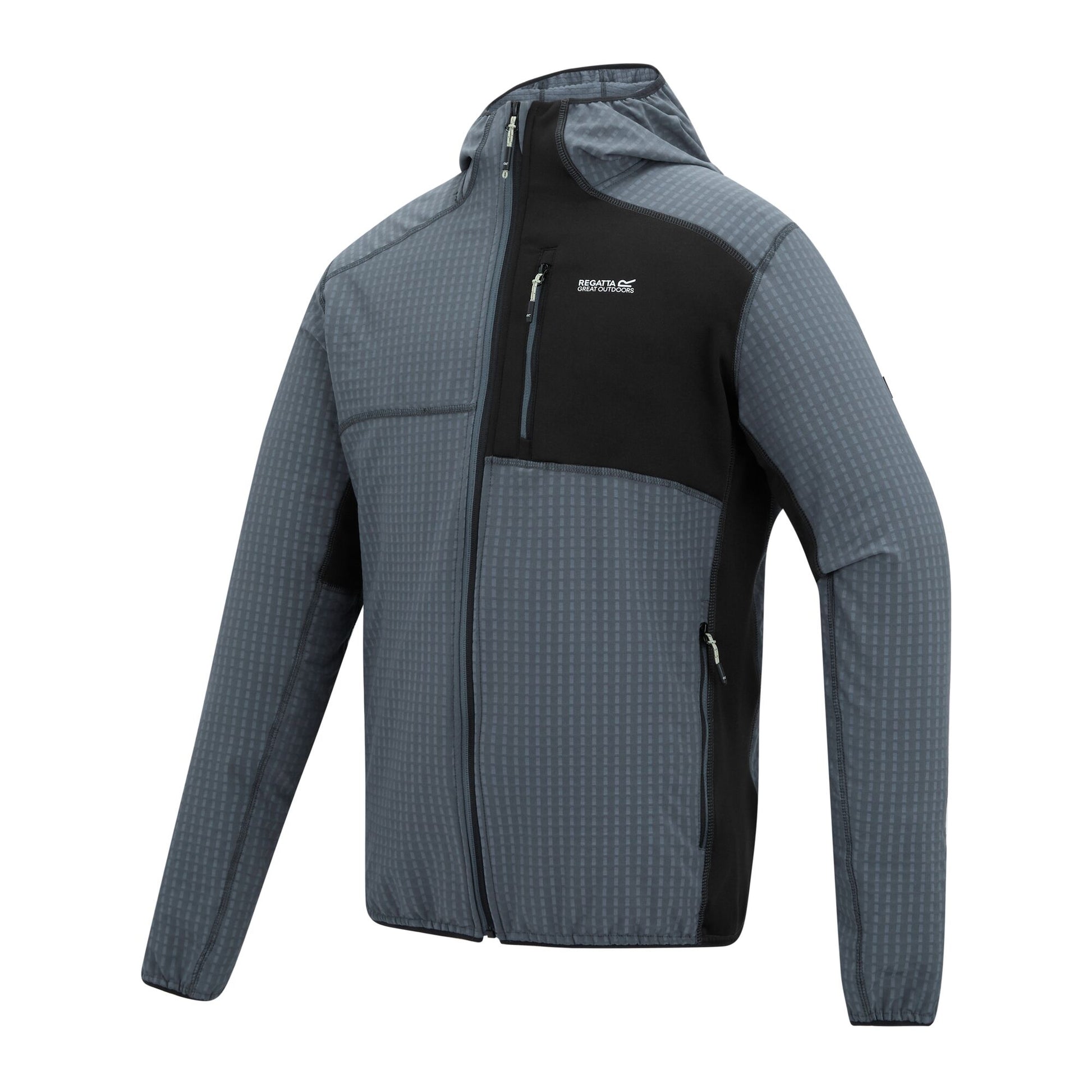 Storm Grey-Black - Side - Regatta Mens Alven Full Zip Fleece Jacket