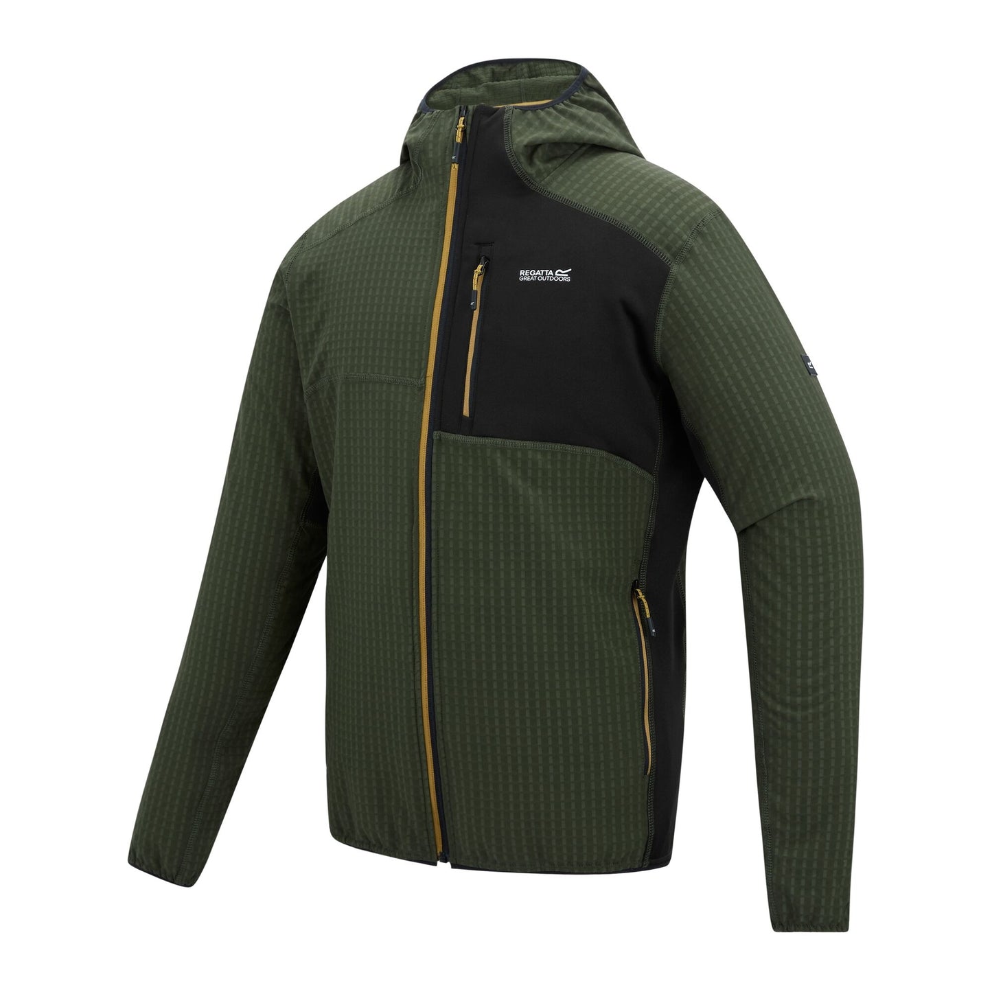Dark Khaki-Black - Lifestyle - Regatta Mens Alven Full Zip Fleece Jacket