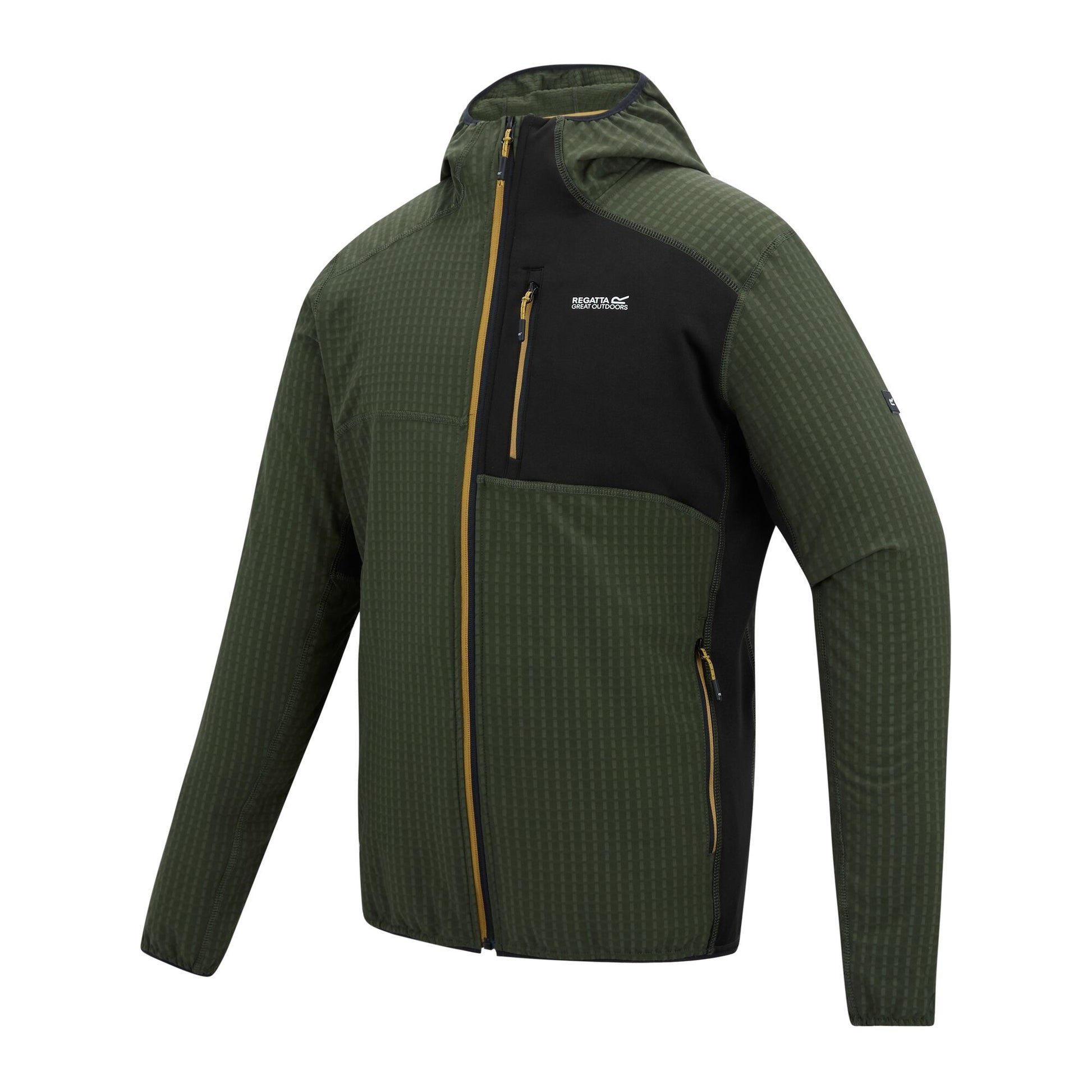 Dark Khaki-Black - Lifestyle - Regatta Mens Alven Full Zip Fleece Jacket