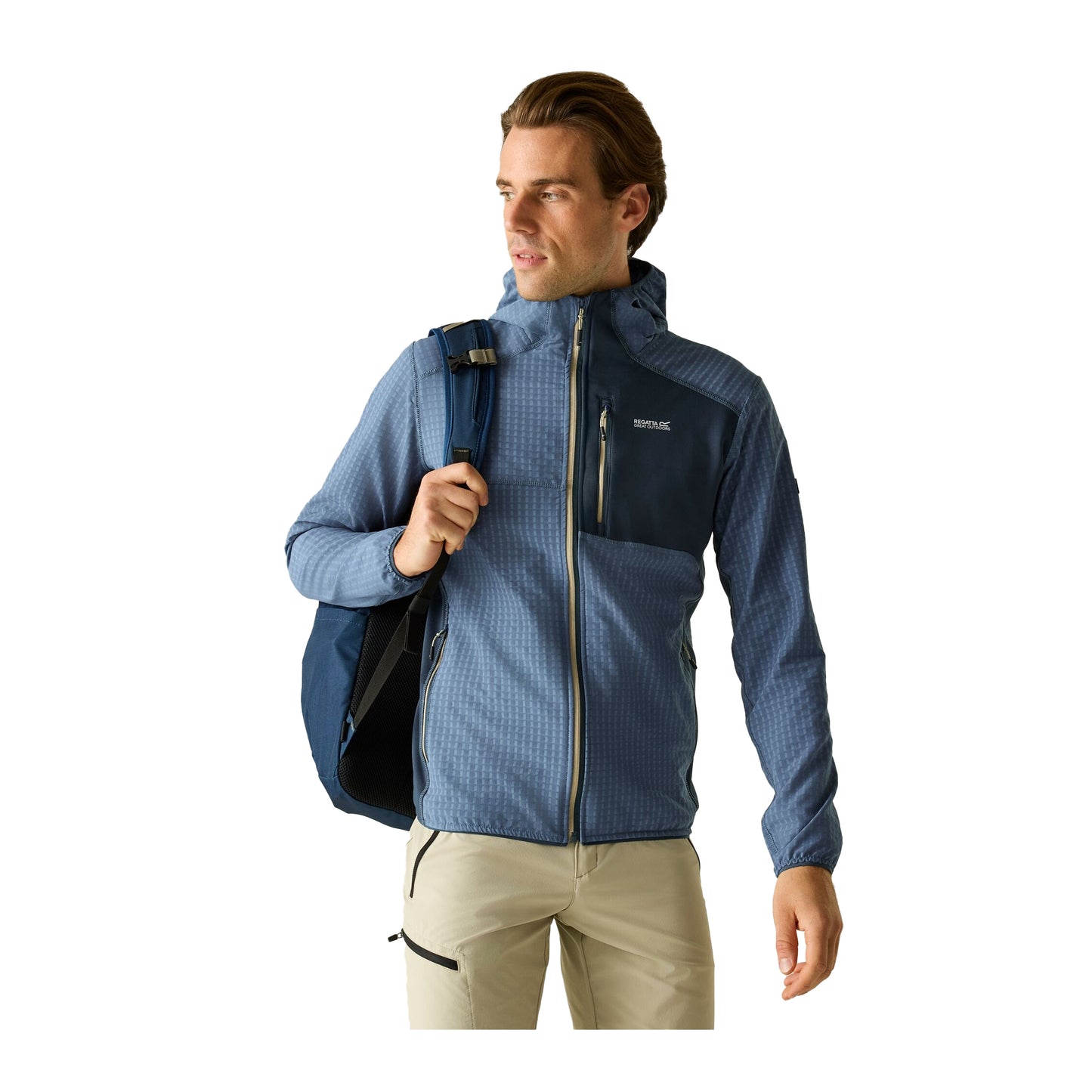 China Blue-Night Sky - Lifestyle - Regatta Mens Alven Full Zip Fleece Jacket