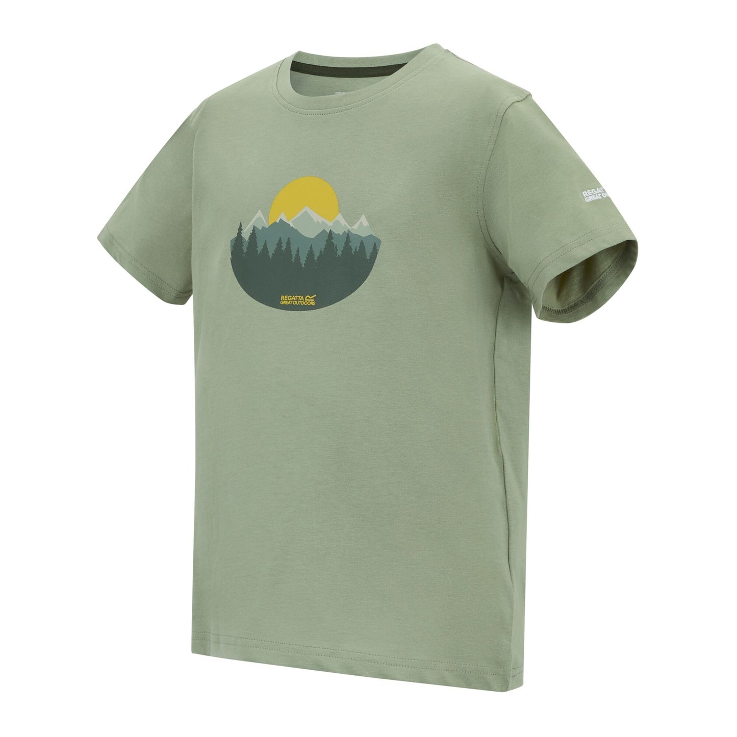 Sage Green - Side - Regatta Childrens-Kids Bosley Sunset T-Shirt