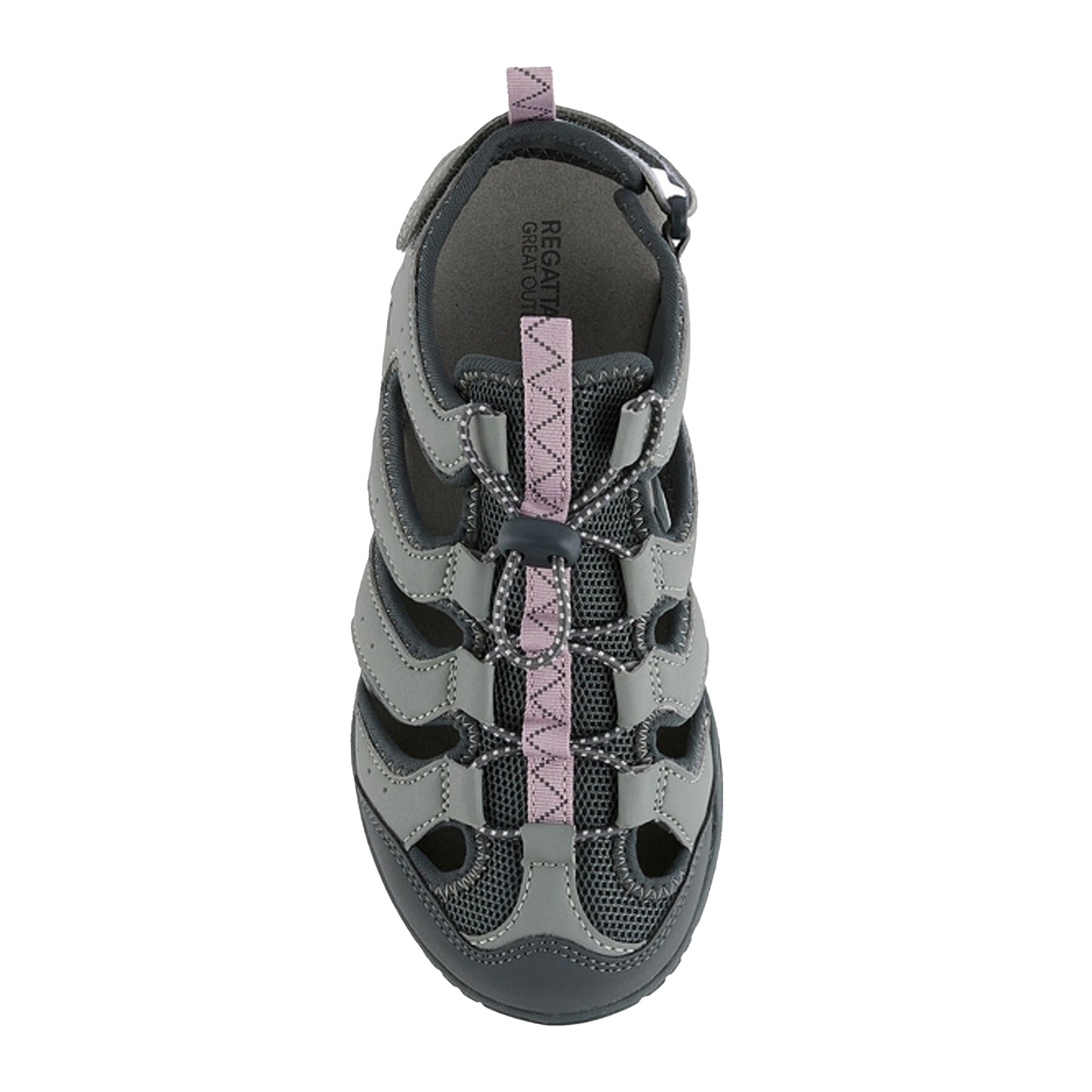 Dark Steel-Powder Lilac - Side - Regatta Womens-Ladies Westshore IV Sandals