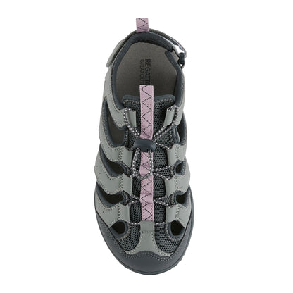 Dark Steel-Powder Lilac - Side - Regatta Womens-Ladies Westshore IV Sandals