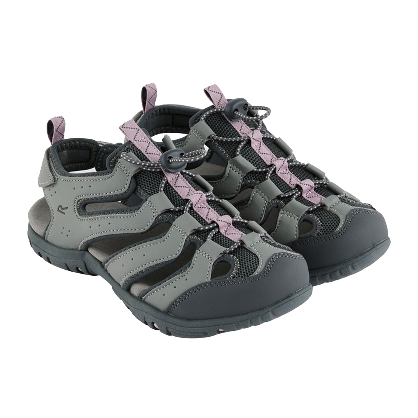 Dark Steel-Powder Lilac - Pack Shot - Regatta Womens-Ladies Westshore IV Sandals