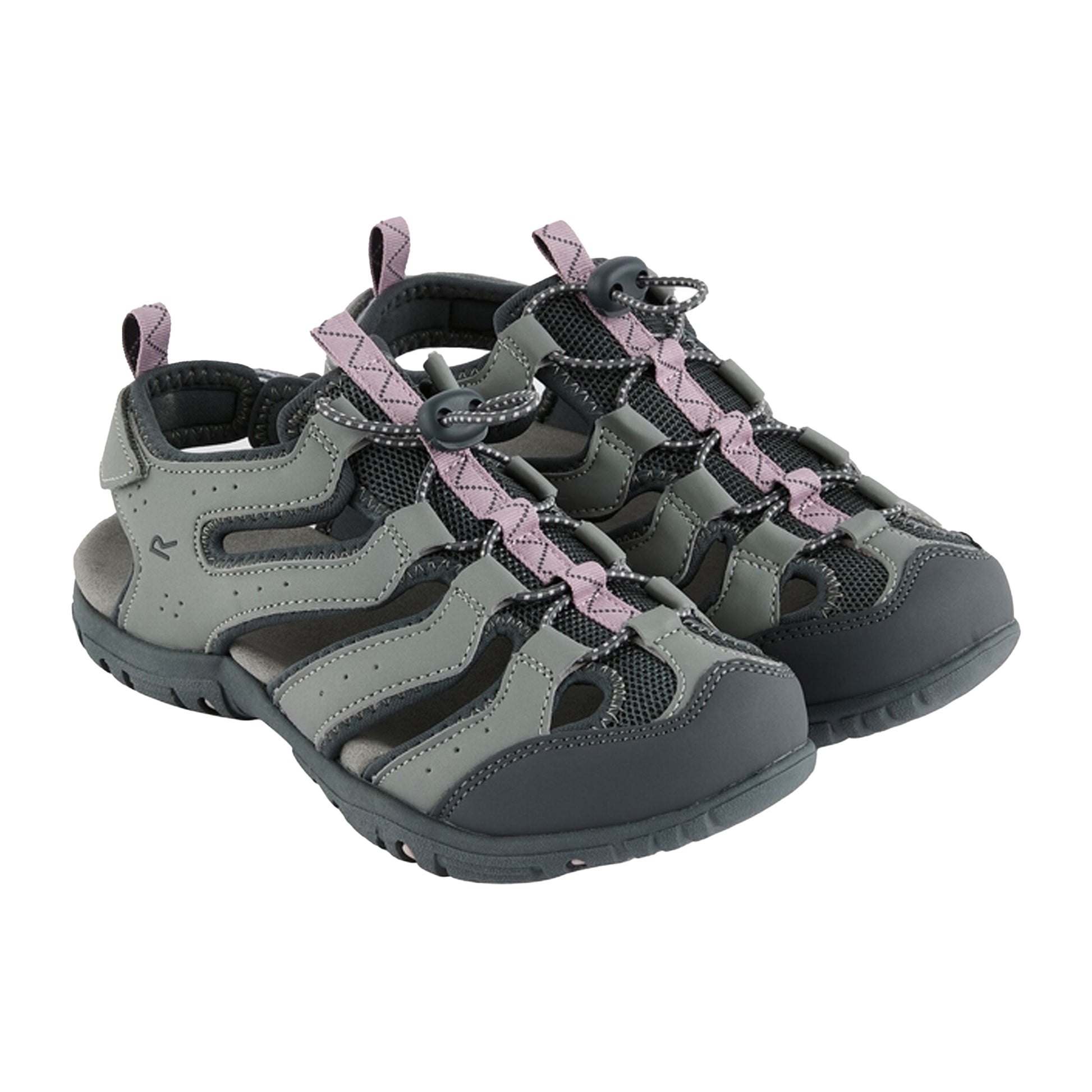 Dark Steel-Powder Lilac - Pack Shot - Regatta Womens-Ladies Westshore IV Sandals