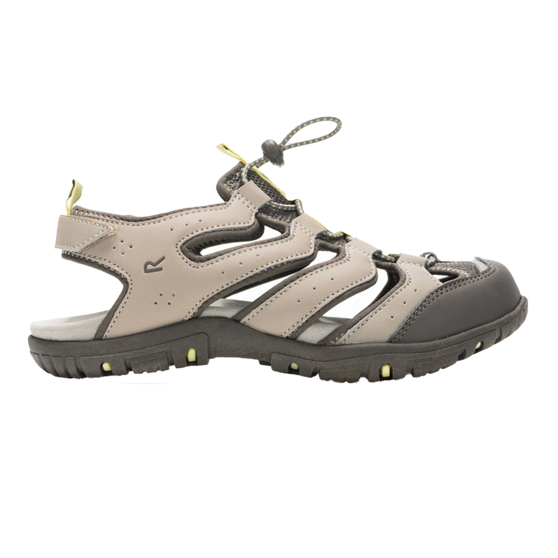 Parchment-Canary Yellow - Front - Regatta Womens-Ladies Westshore IV Sandals