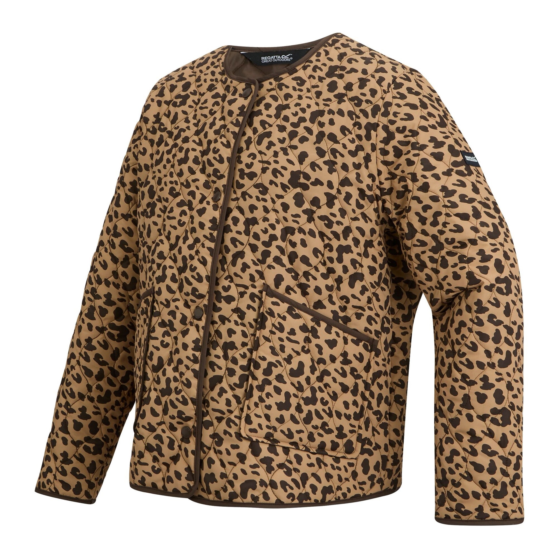 Multicoloured - Side - Regatta Womens-Ladies Mira Abstract Leopard Print Jacket