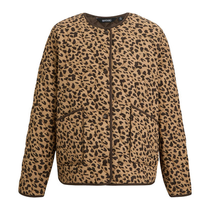 Multicoloured - Front - Regatta Womens-Ladies Mira Abstract Leopard Print Jacket