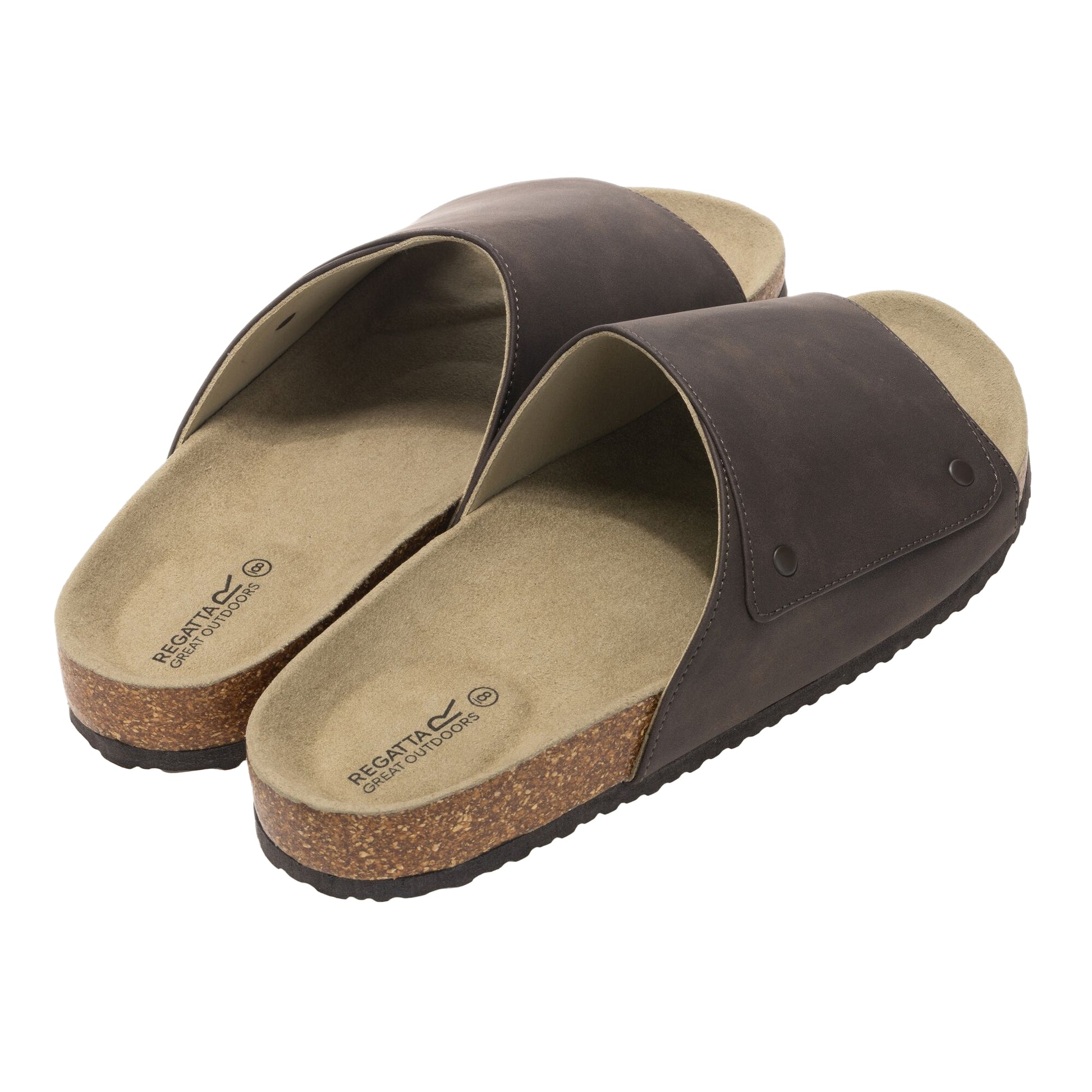 Peat - Back - Regatta Mens Coasten Synthetic Suede Sandals