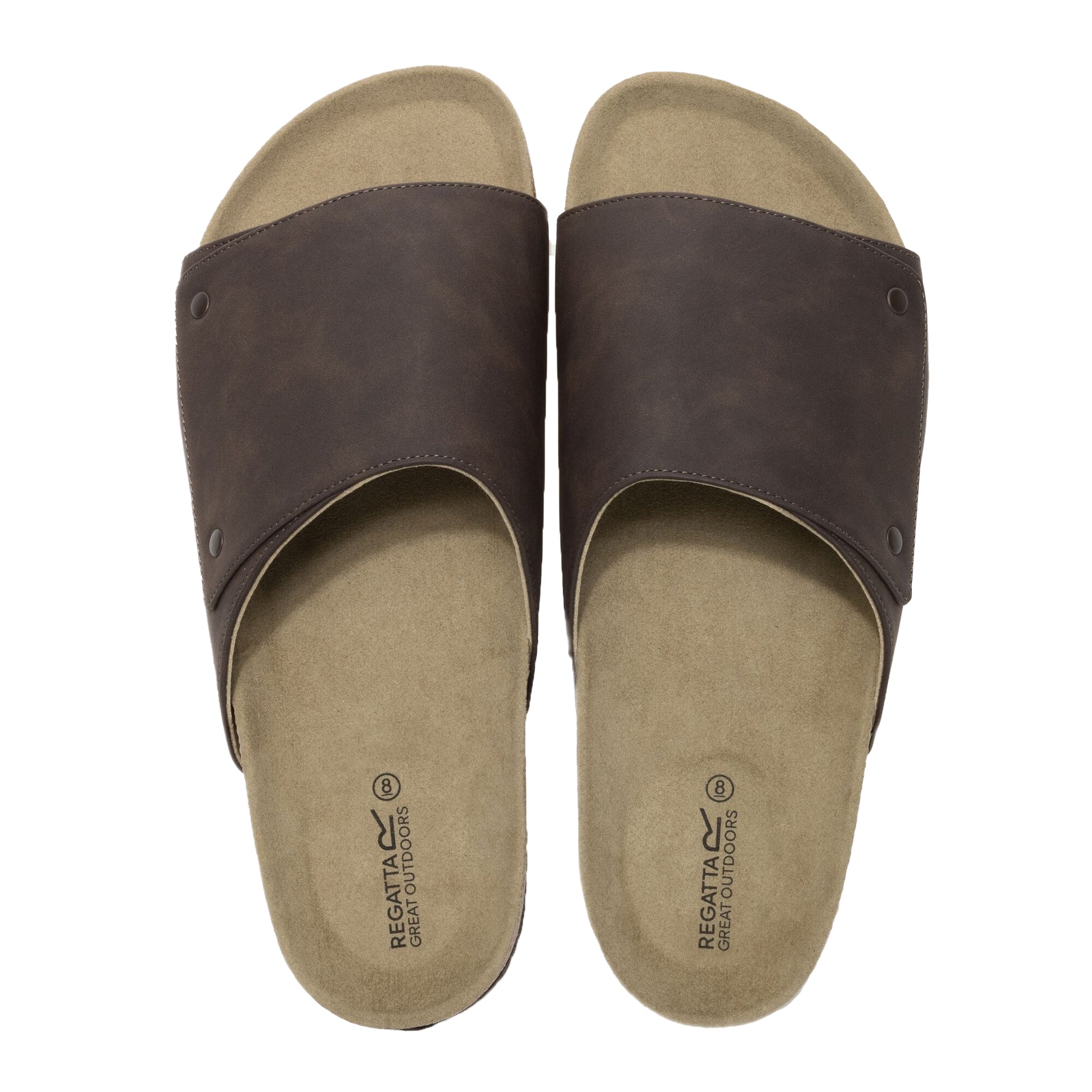 Peat - Pack Shot - Regatta Mens Coasten Synthetic Suede Sandals
