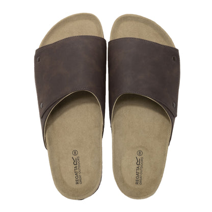 Peat - Pack Shot - Regatta Mens Coasten Synthetic Suede Sandals