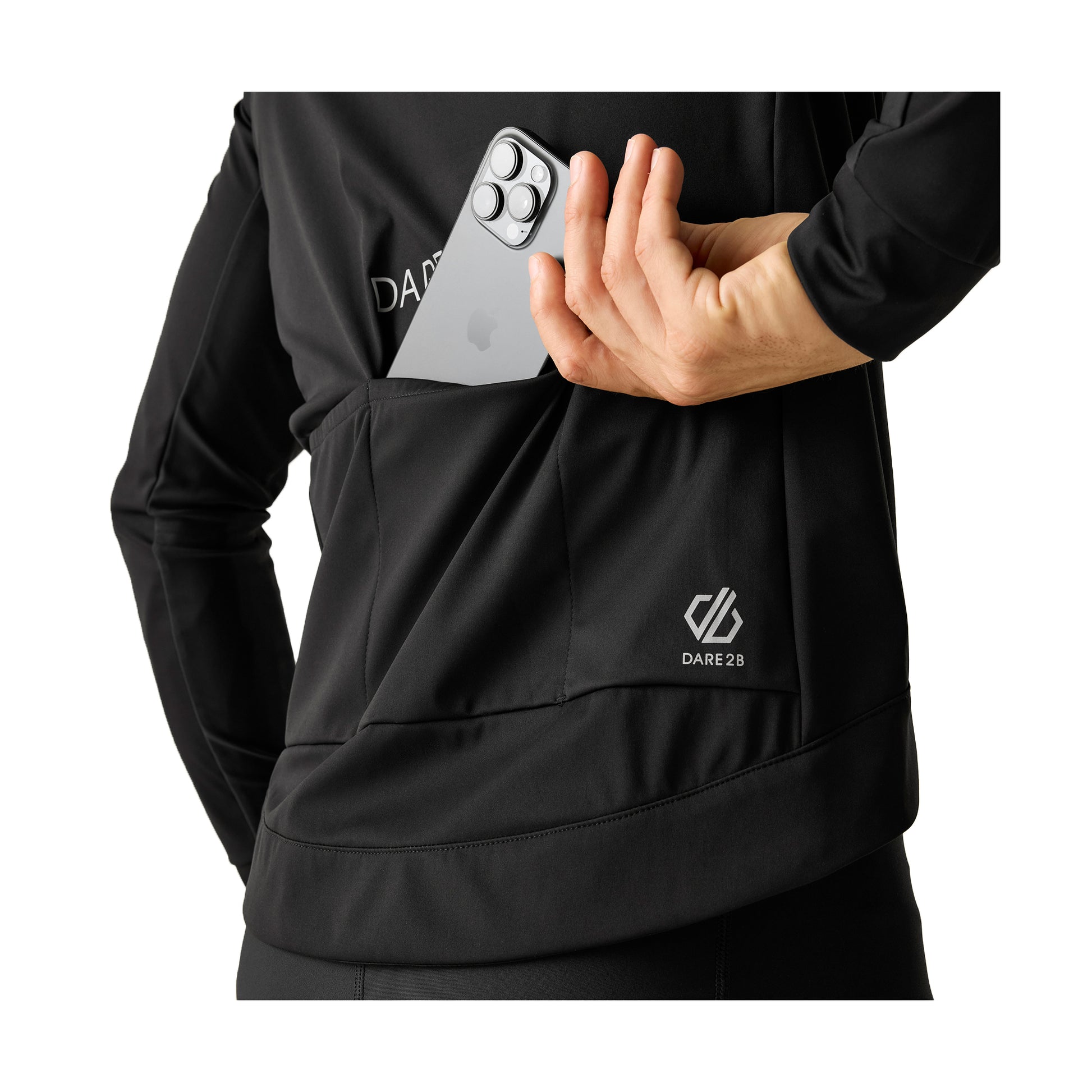 Black - Side - Dare 2B Mens Chaser Midlayer