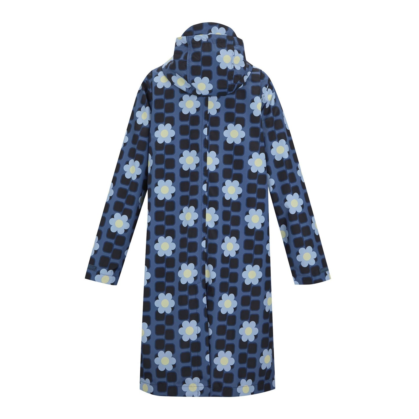 Blue - Back - Regatta Womens-Ladies Orla Kiely Floral Long Length Waterproof Jacket