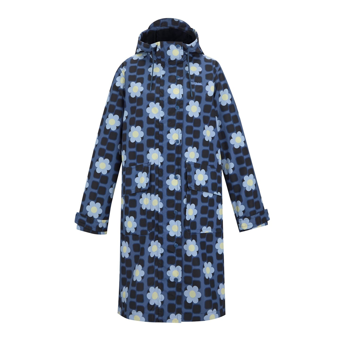 Blue - Front - Regatta Womens-Ladies Orla Kiely Floral Long Length Waterproof Jacket