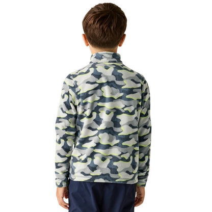 Dark Storm - Back - Regatta Childrens-Kids Hot Shot II Camo Fleece Top