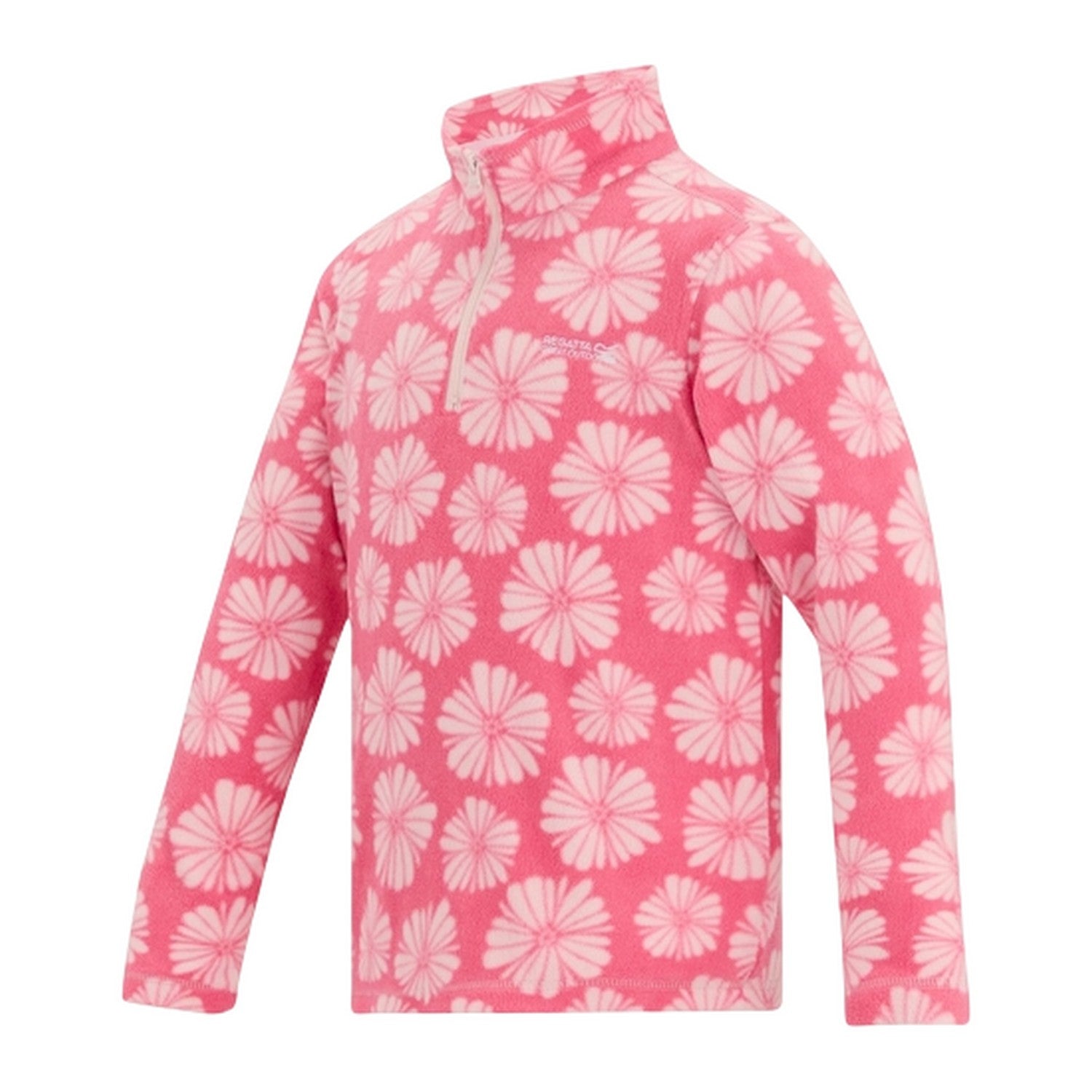 Pink Haze - Side - Regatta Childrens-Kids Hot Shot II Flower Fleece Top