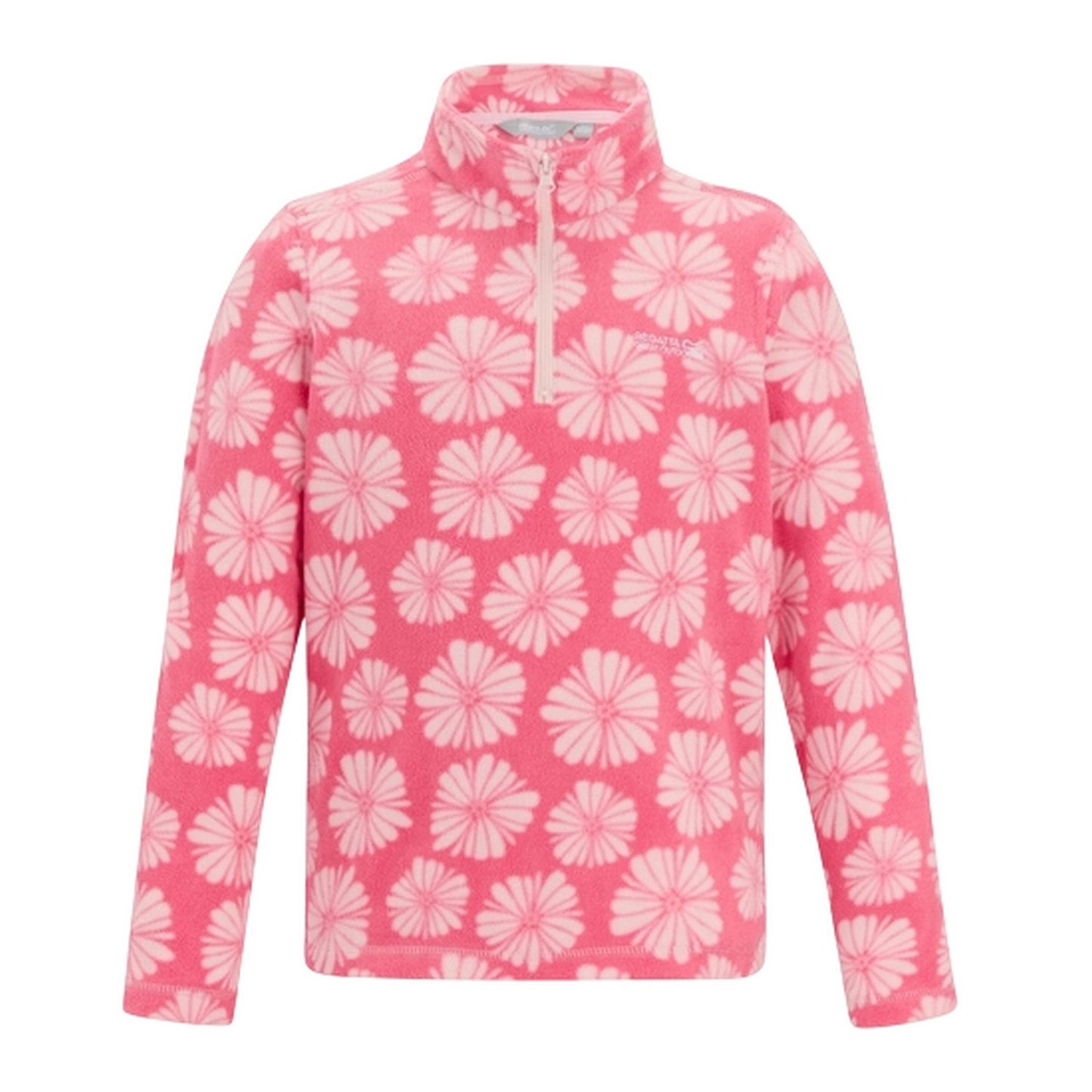 Pink Haze - Front - Regatta Childrens-Kids Hot Shot II Flower Fleece Top