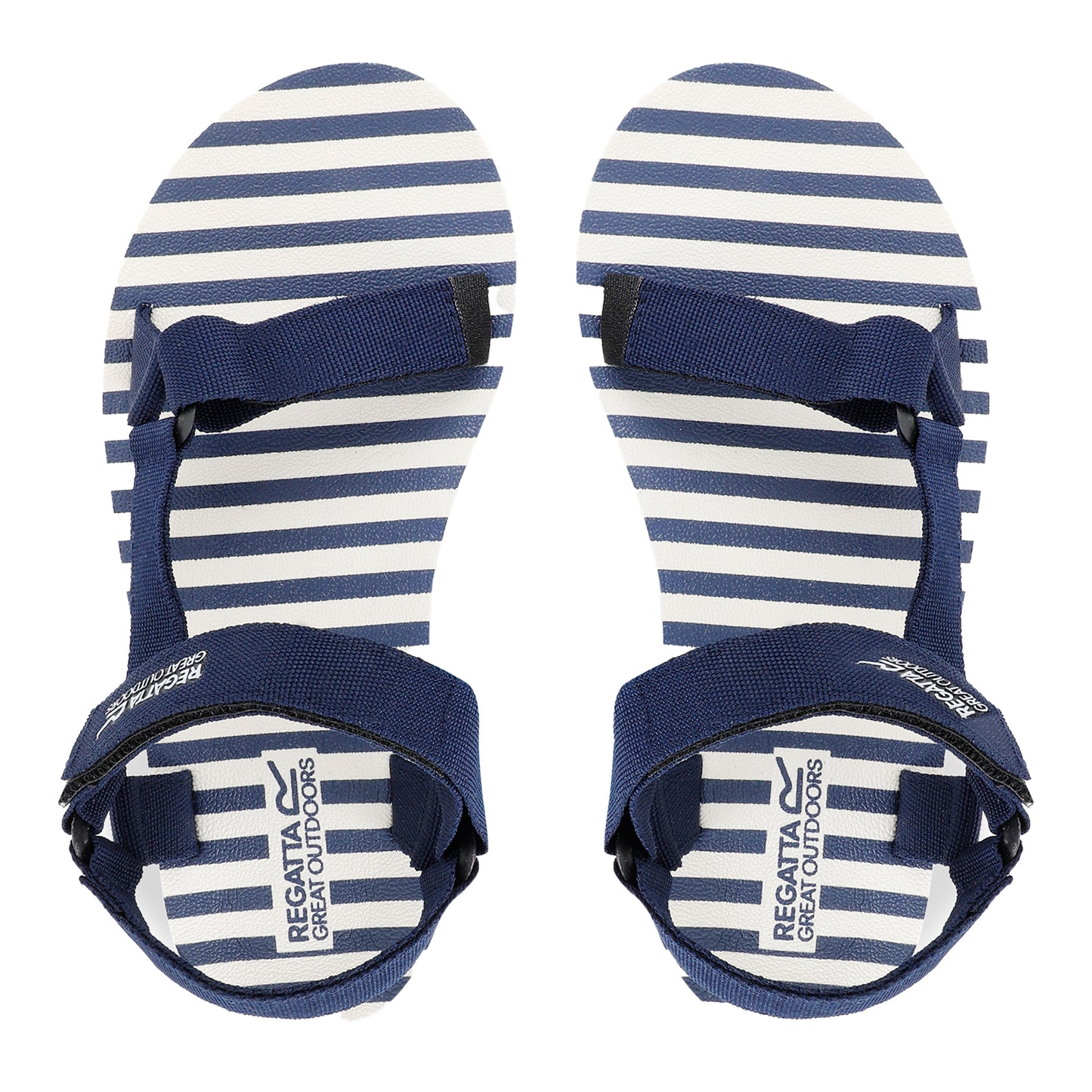 Navy - Pack Shot - Regatta Womens-Ladies Lady Vendeavour Stripe Sandals