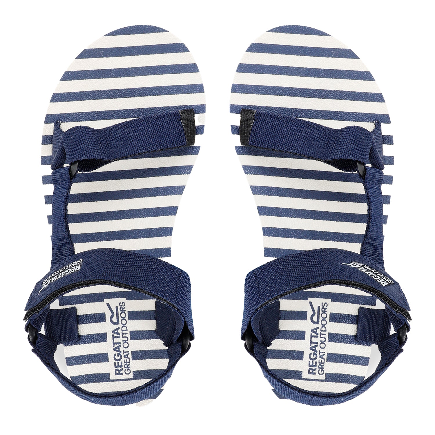 Navy - Pack Shot - Regatta Womens-Ladies Lady Vendeavour Stripe Sandals