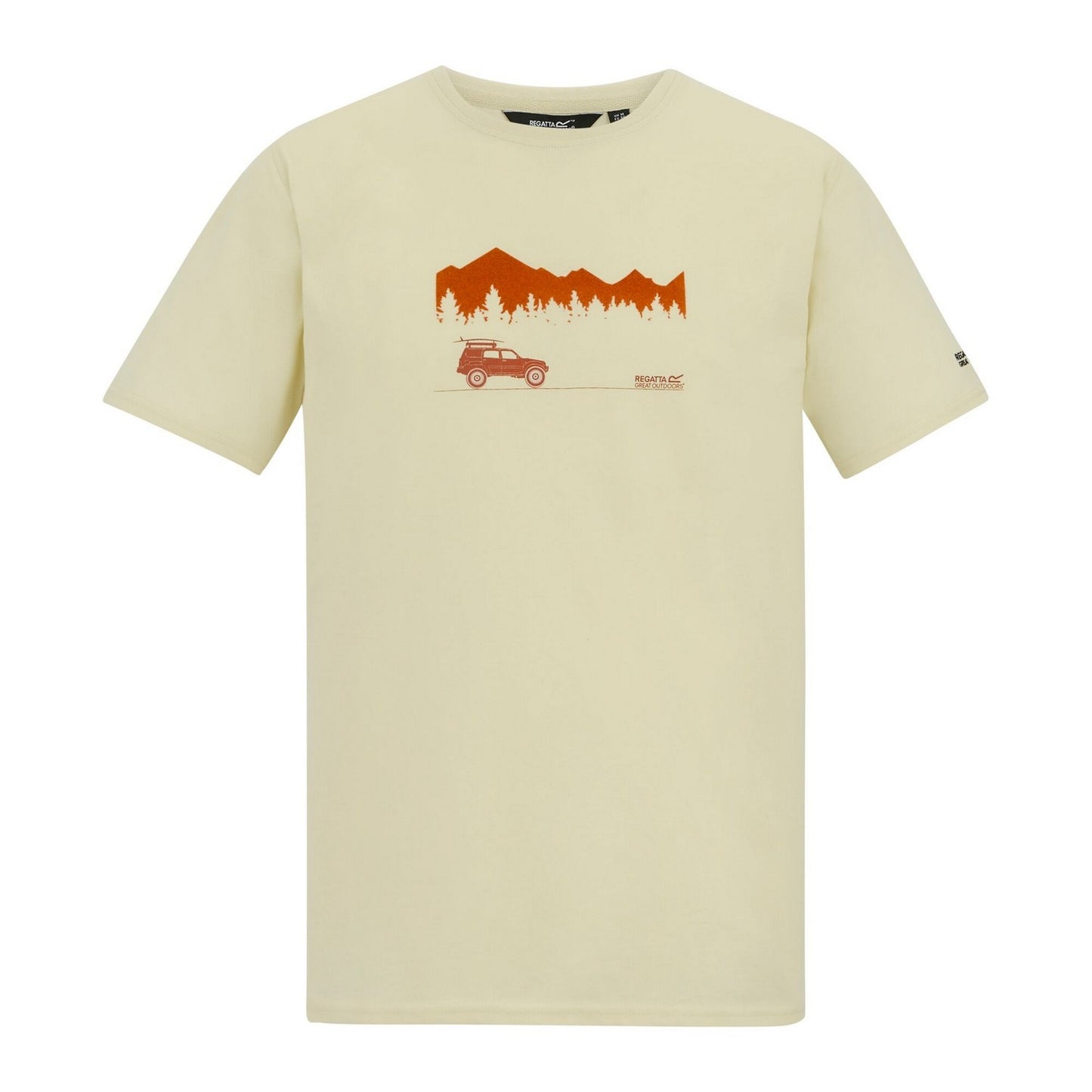 White Stone - Front - Regatta Mens Cline IX Wilderness T-Shirt