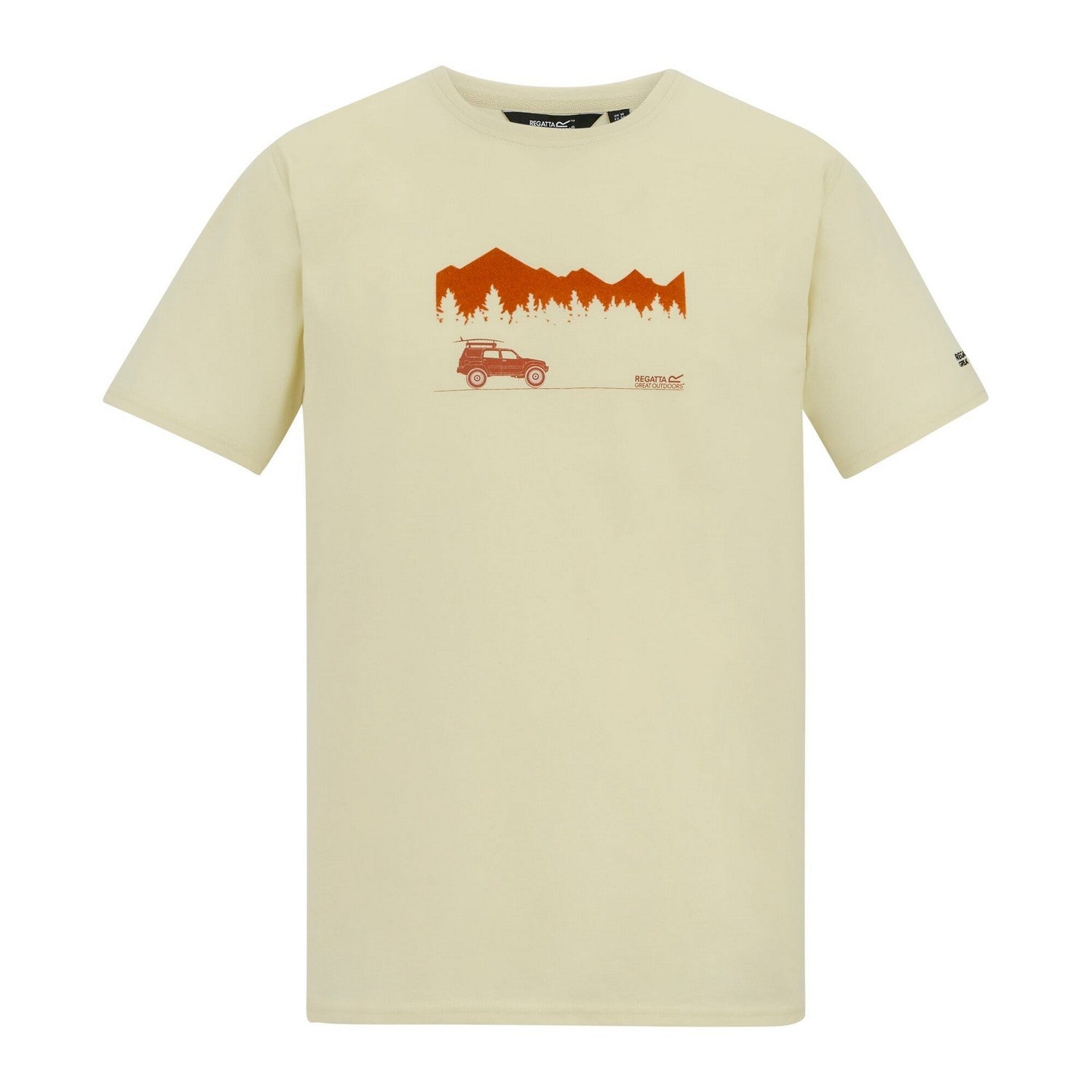 White Stone - Front - Regatta Mens Cline IX Wilderness T-Shirt