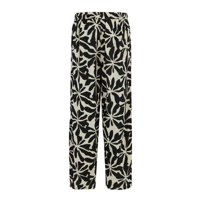 White-Black - Back - Regatta Womens-Ladies Elbrie Abstract Floral Trousers