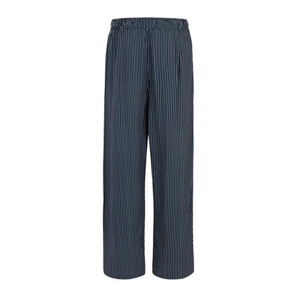 Navy-White - Back - Regatta Womens-Ladies Elbrie Vertical Stripe Trousers