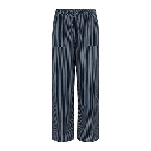 Navy-White - Front - Regatta Womens-Ladies Elbrie Vertical Stripe Trousers