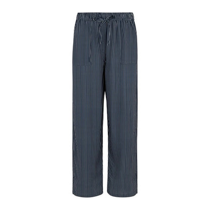 Navy-White - Front - Regatta Womens-Ladies Elbrie Vertical Stripe Trousers