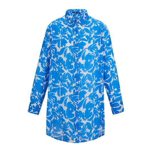Blue - Front - Regatta Womens-Ladies Flower Shirt