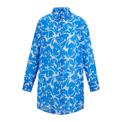 Blue - Front - Regatta Womens-Ladies Flower Shirt