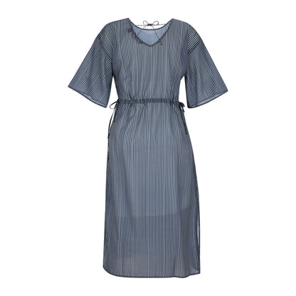 Navy-White - Back - Regatta Womens-Ladies Avorno Wavy Striped Kaftan