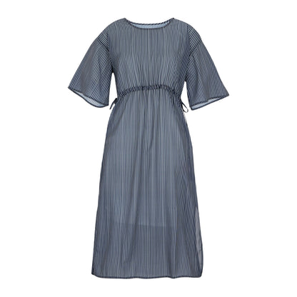 Navy-White - Front - Regatta Womens-Ladies Avorno Wavy Striped Kaftan
